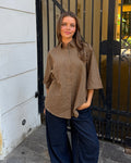 NOA BOXFIT SHIRT - BROWN