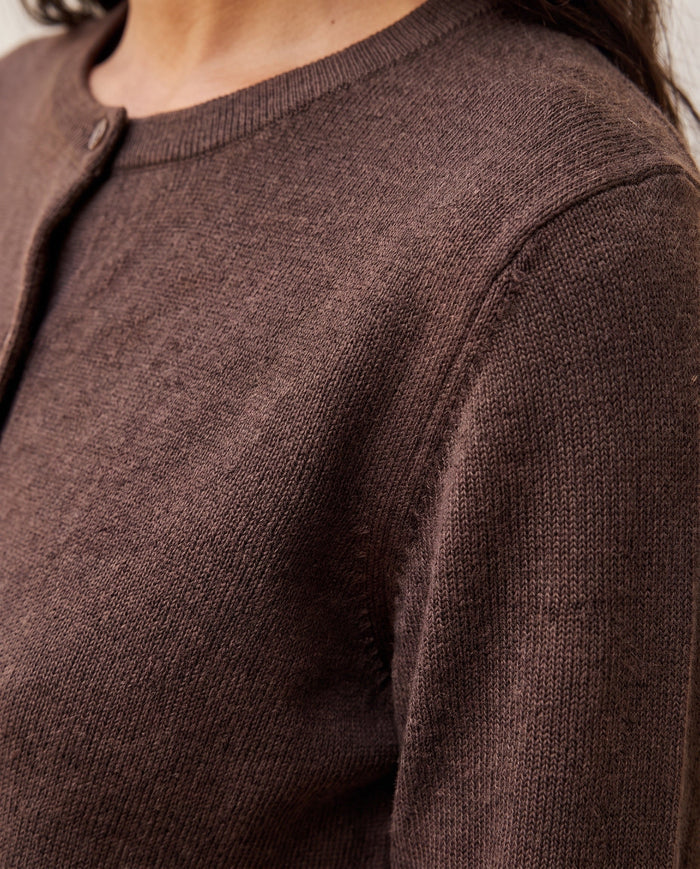 NORA KNIT CARDIGAN - HOT FUDGE [AI]