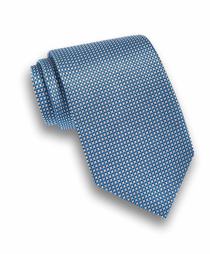 NTR12091423 | Blue Micro Jacquard Silk Tie