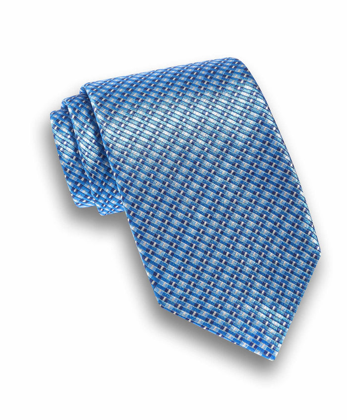 NTR12094423 | Blue Micro Jacquard Silk Tie