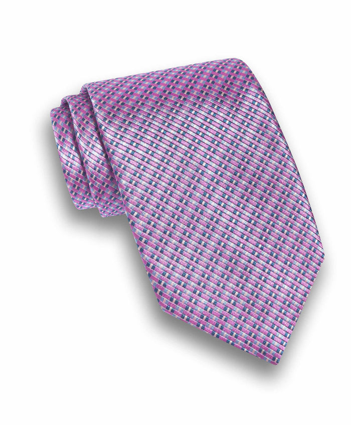 NTR12094650 | Pink Micro Jacquard Silk Tie