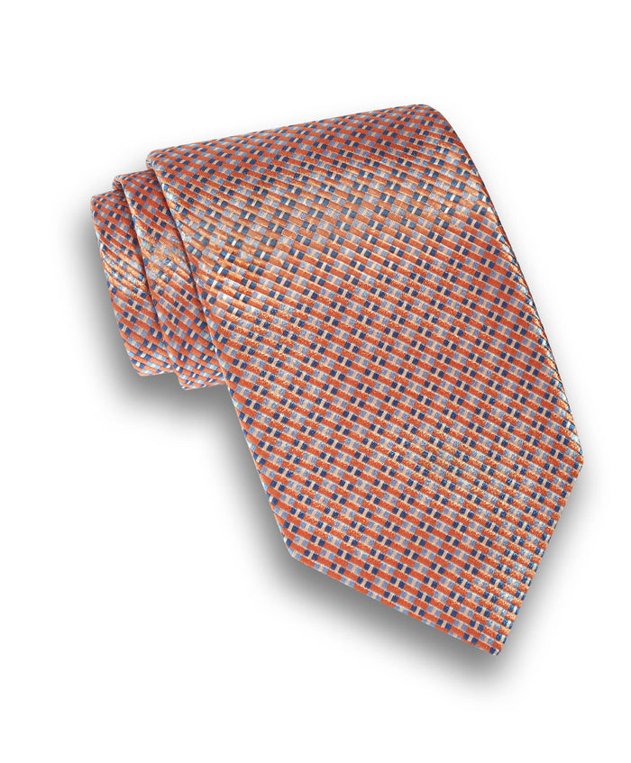 NTR12094814 | Orange Micro Jacquard Silk Tie