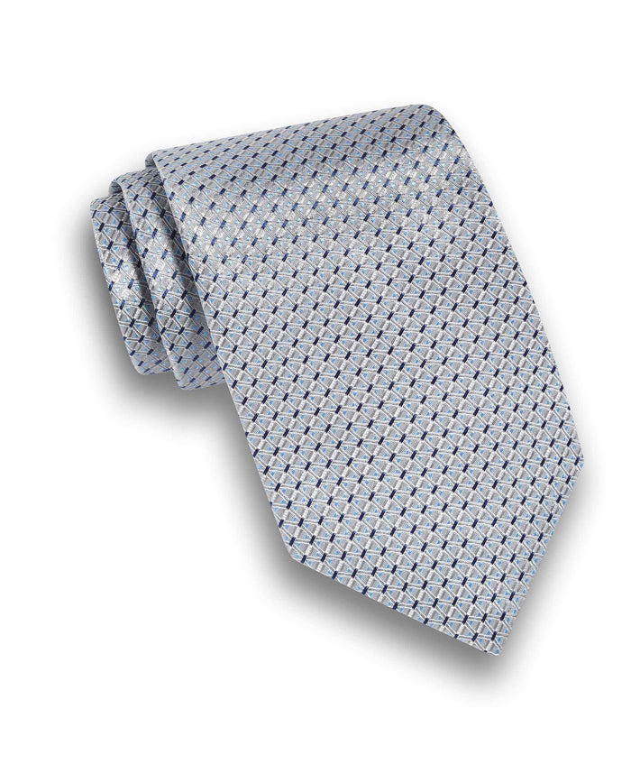 NTR12096020 | Grey Micro Jacquard Silk Tie