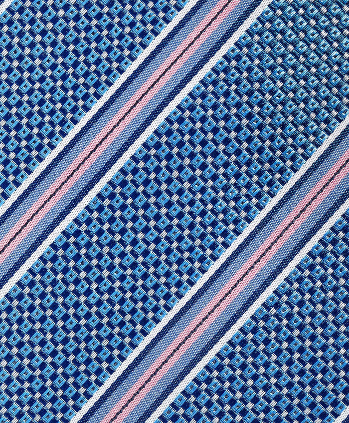 NTR12993412 | Navy Stripe Jacquard Silk Tie