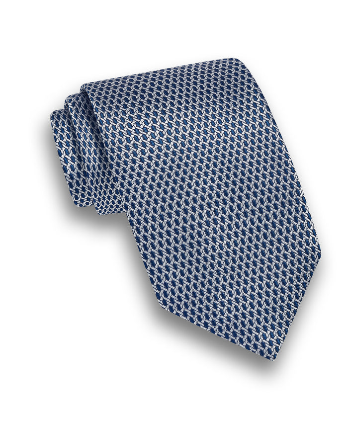 NTR13083412 | Navy Micro Jacquard Silk Tie