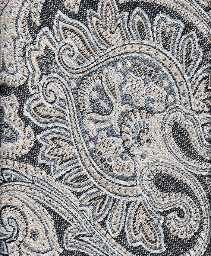 NTR13596010 | Charcoal Paisley Jacquard Silk Tie