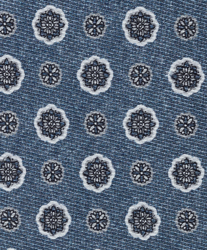NTR13691476 | Denim Geometric Silk Tie