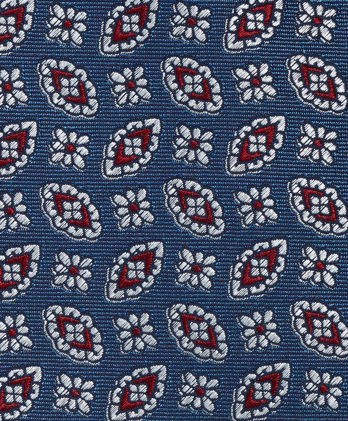 NTR13696423 | Blue Geometric Jacquard Silk Blend Tie