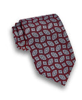 NTR13696600 | Red Geometric Jacquard Silk Blend Tie