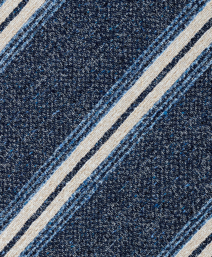 NTR13996476 | Denim Stripe Silk Bourette Tie