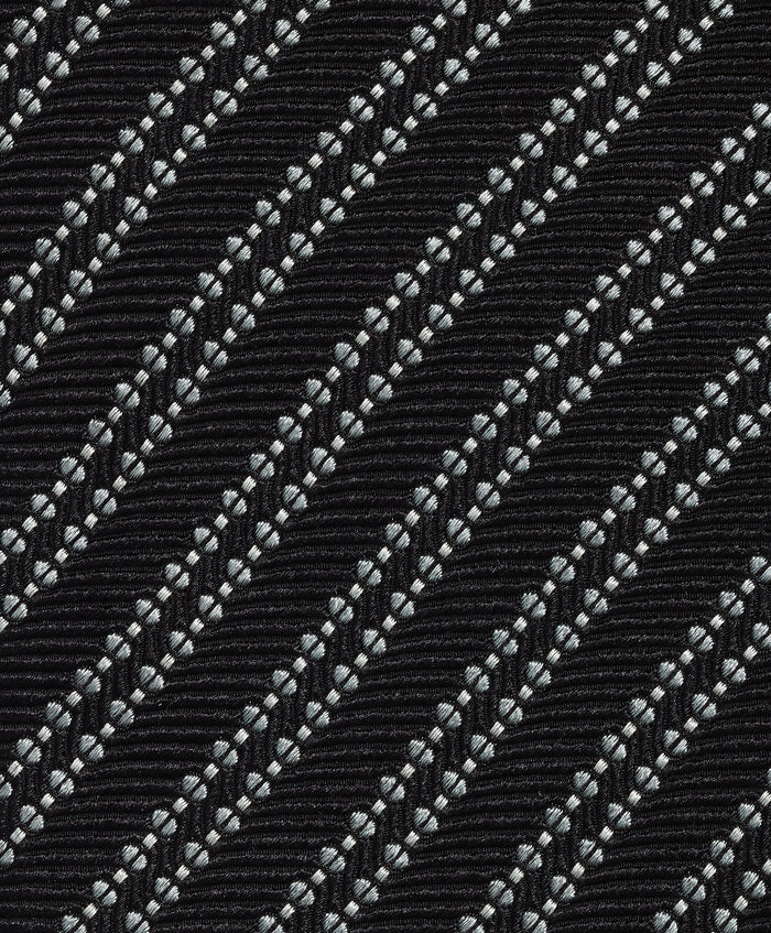 NTR13998002 | Black Stripe Jacquard Silk Tie
