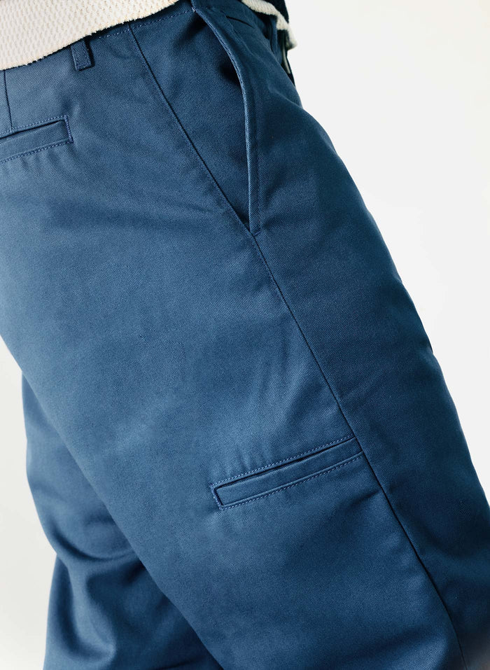 Dark Slate Gray oceanside relaxed pant in postman blue