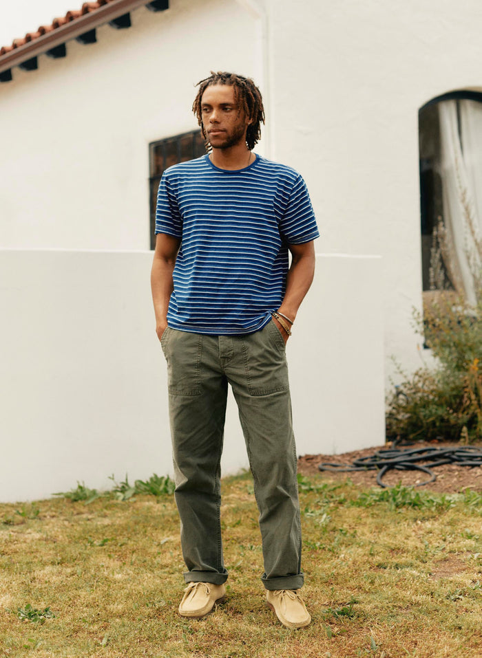 Light Gray oliver military trouser in olive
