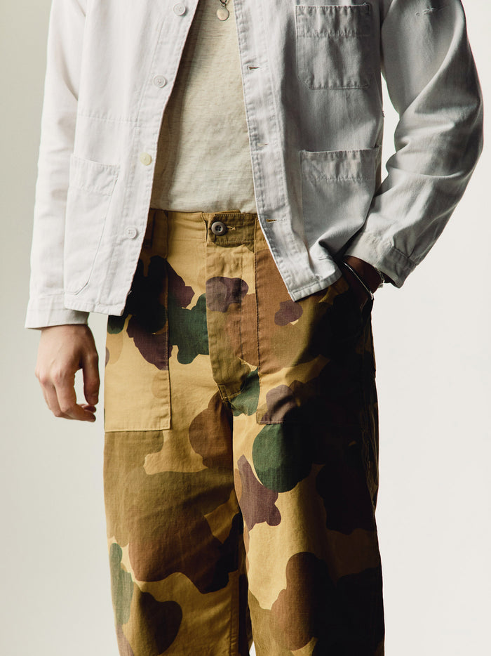 Black oliver military trouser in painted camo