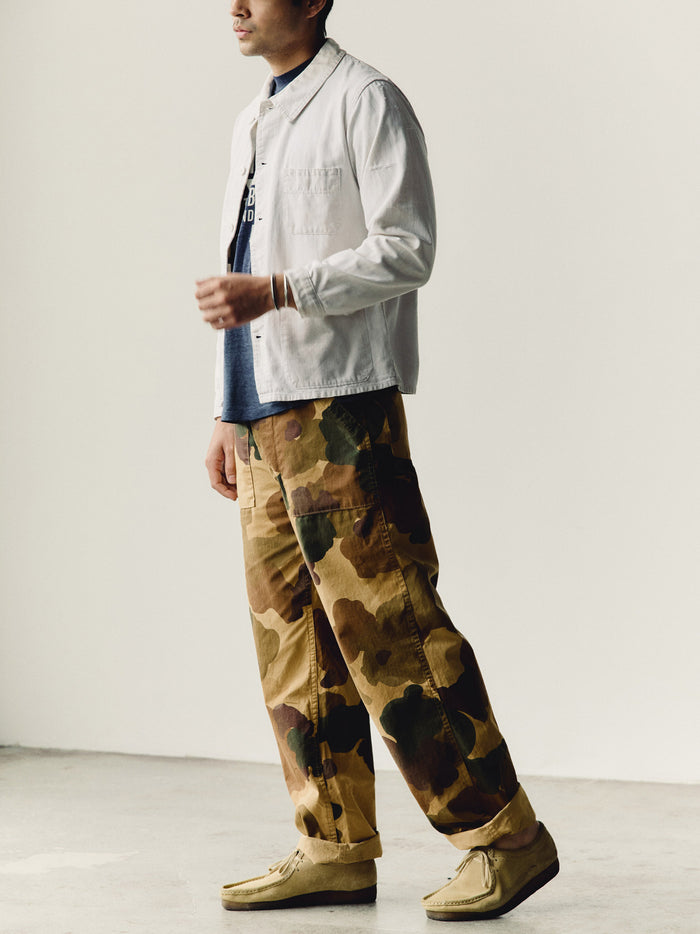 Light Gray oliver military trouser in painted camo