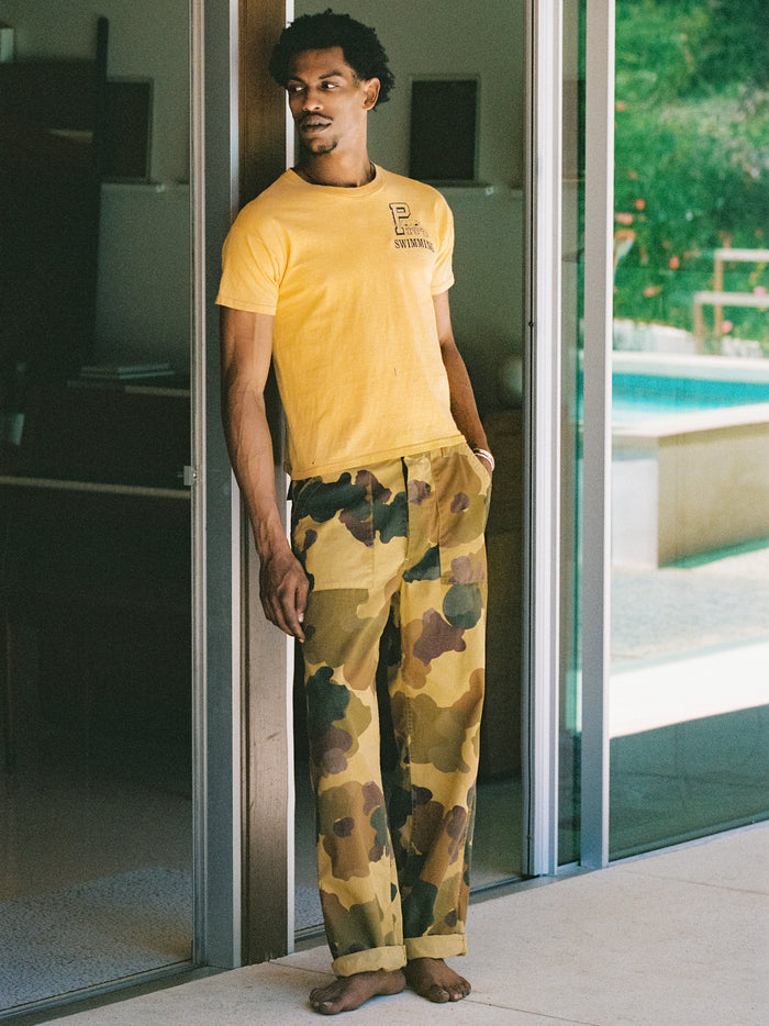 Dark Slate Gray oliver military trouser in painted camo