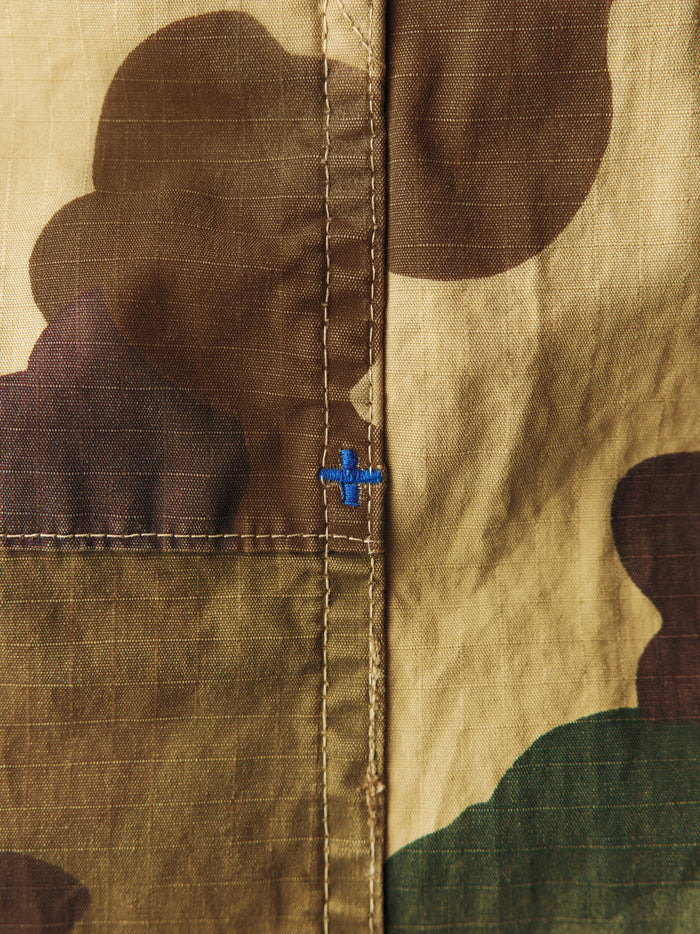 Dark Olive Green oliver military trouser in painted camo