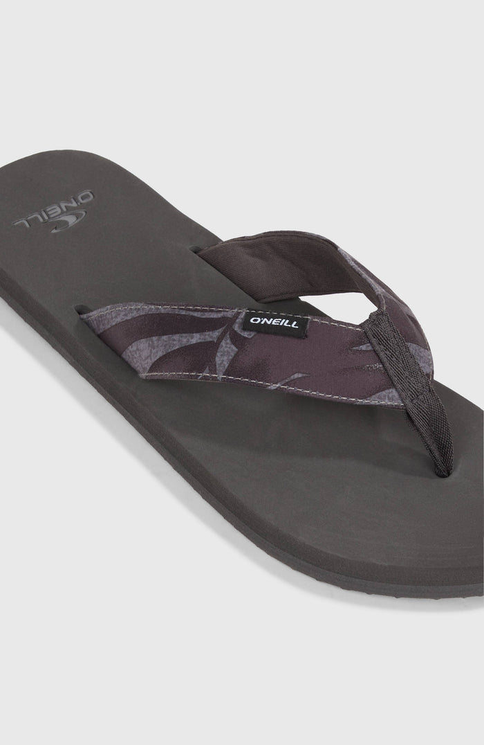 O’Neill Fabric Sandals | Black Dipped Leaves