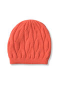 Orange Wool Cable Knit Hat