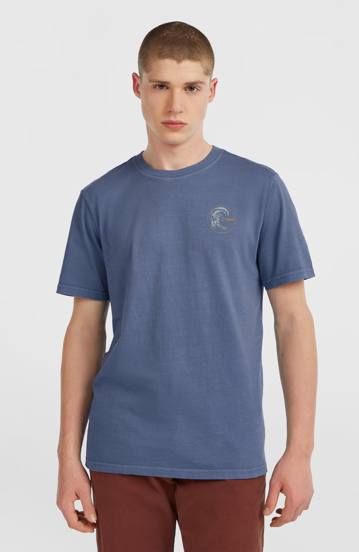 O'Riginals Retro Back-Print T-Shirt | Mozart Blue