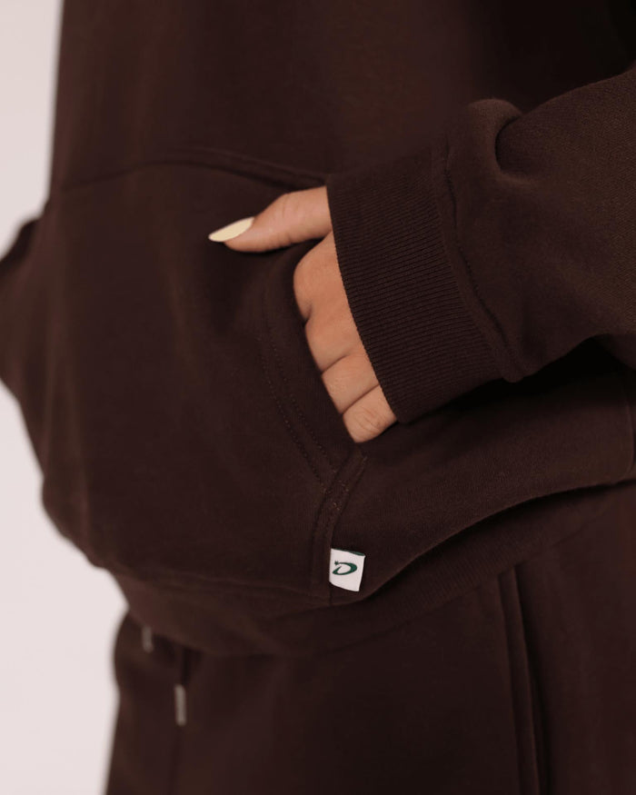 OVERSIZED HOODIE - BROWN
