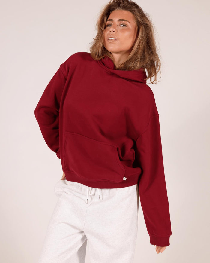 OVERSIZED HOODIE - BURGUNDY