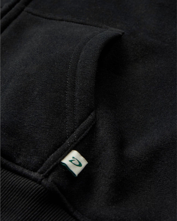 OVERSIZED ZIP HOODIE - BLACK