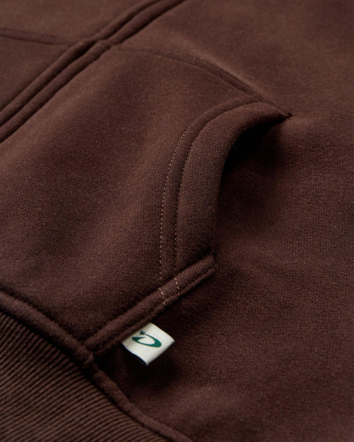 OVERSIZED ZIP HOODIE - BROWN