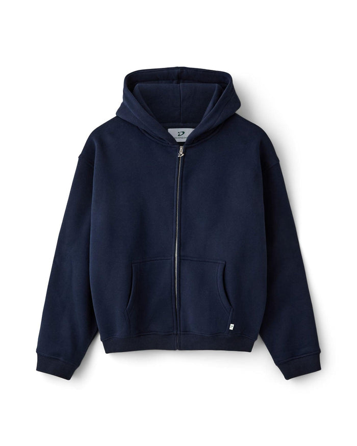 OVERSIZED ZIP HOODIE - NAVY