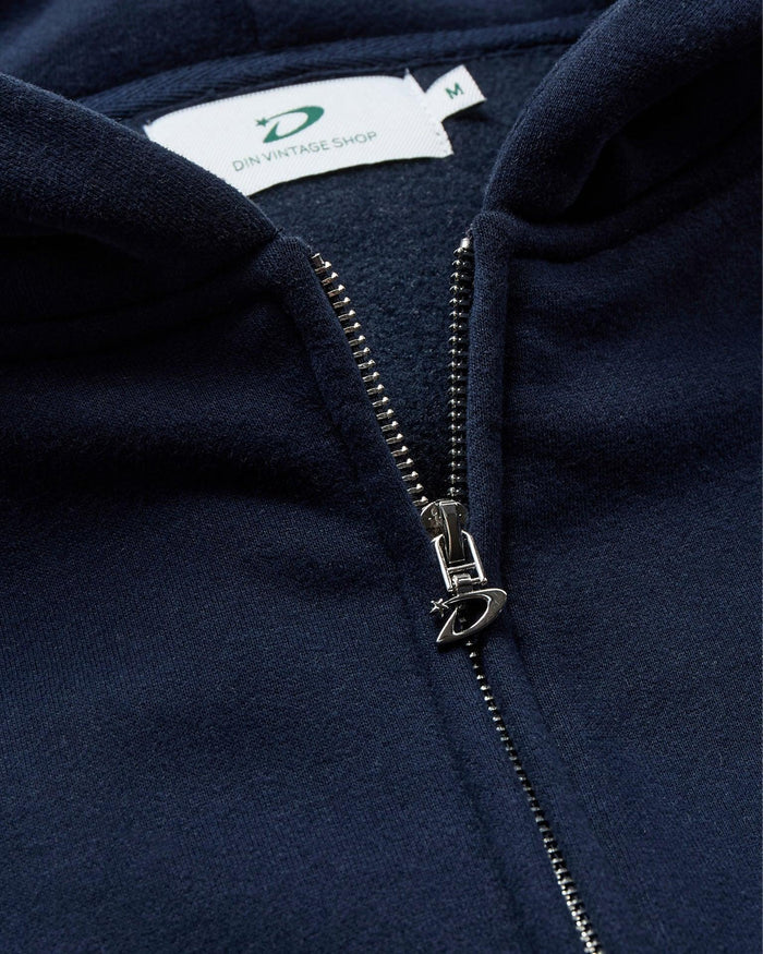 OVERSIZED ZIP HOODIE - NAVY