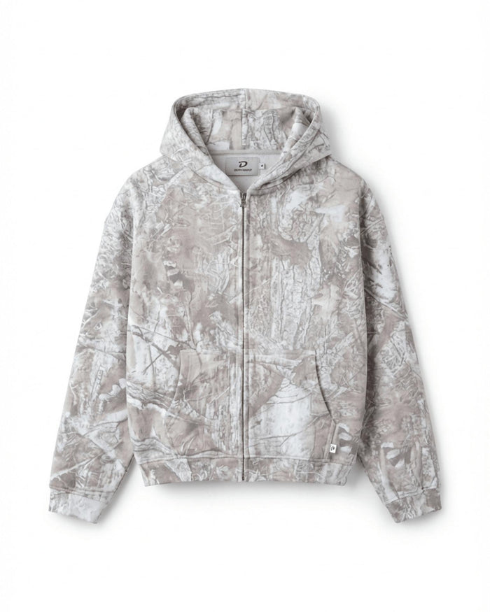 OVERSIZED ZIP HOODIE - SAND FOREST