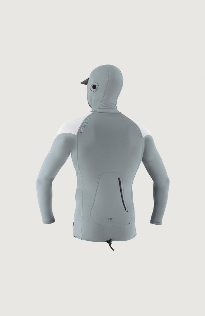 O'Zone Long Sleeve Crew Skin with Hood | Grey