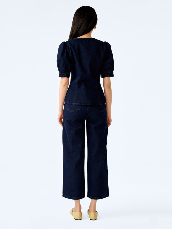 Paighton Blouse in Indigo