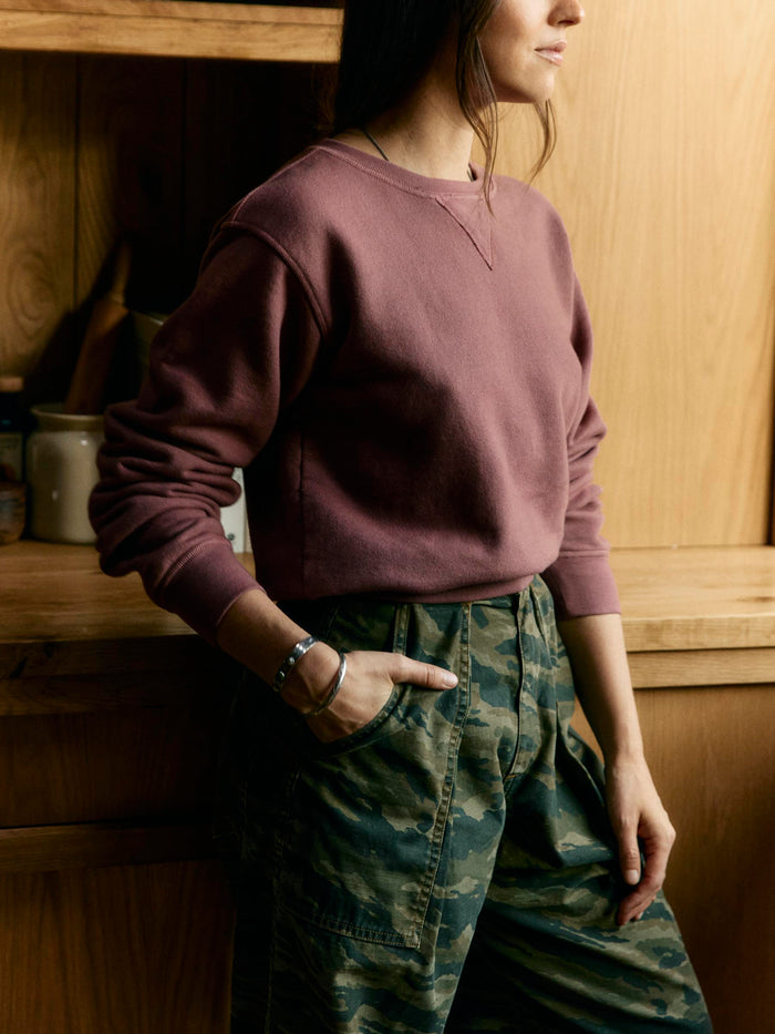 Black penny sweatshirt in plum