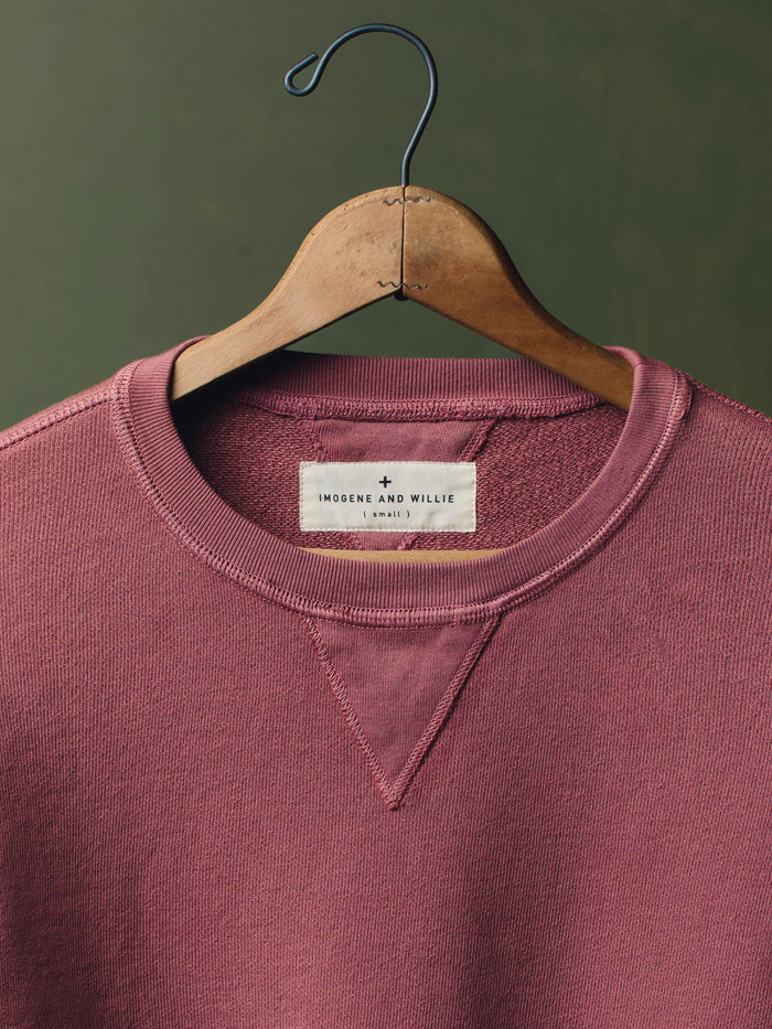 Maroon penny sweatshirt in plum