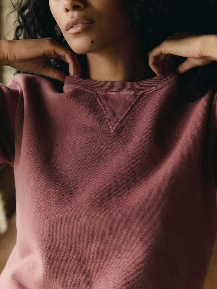 Black penny sweatshirt in plum