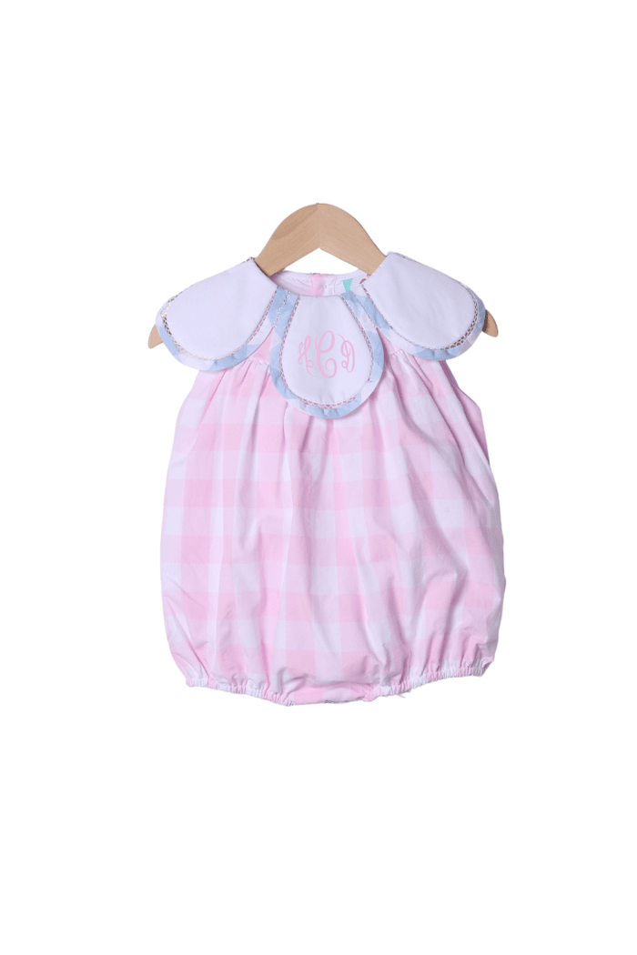 The Smocked Flamingo Apparel & Accessories Pink Gingham Tulip Bubble