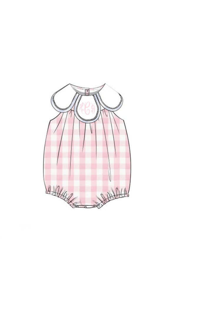 The Smocked Flamingo Apparel & Accessories Pre-Order Pink Gingham Tulip Bubble