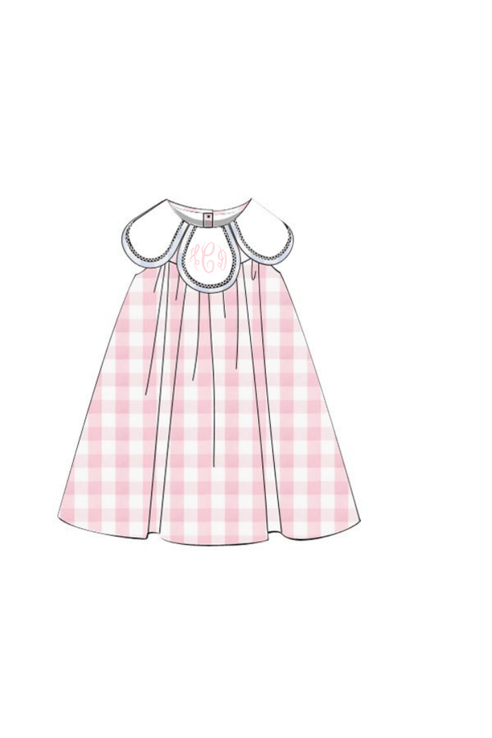 The Smocked Flamingo Apparel & Accessories Pre-Order Pink Gingham Tulip Dress