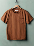 Dark Gray pocket tee in rust