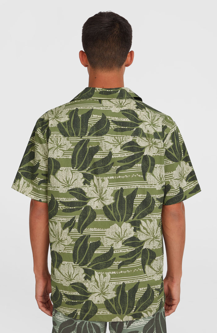Print Shirt | Green Dusty Flower