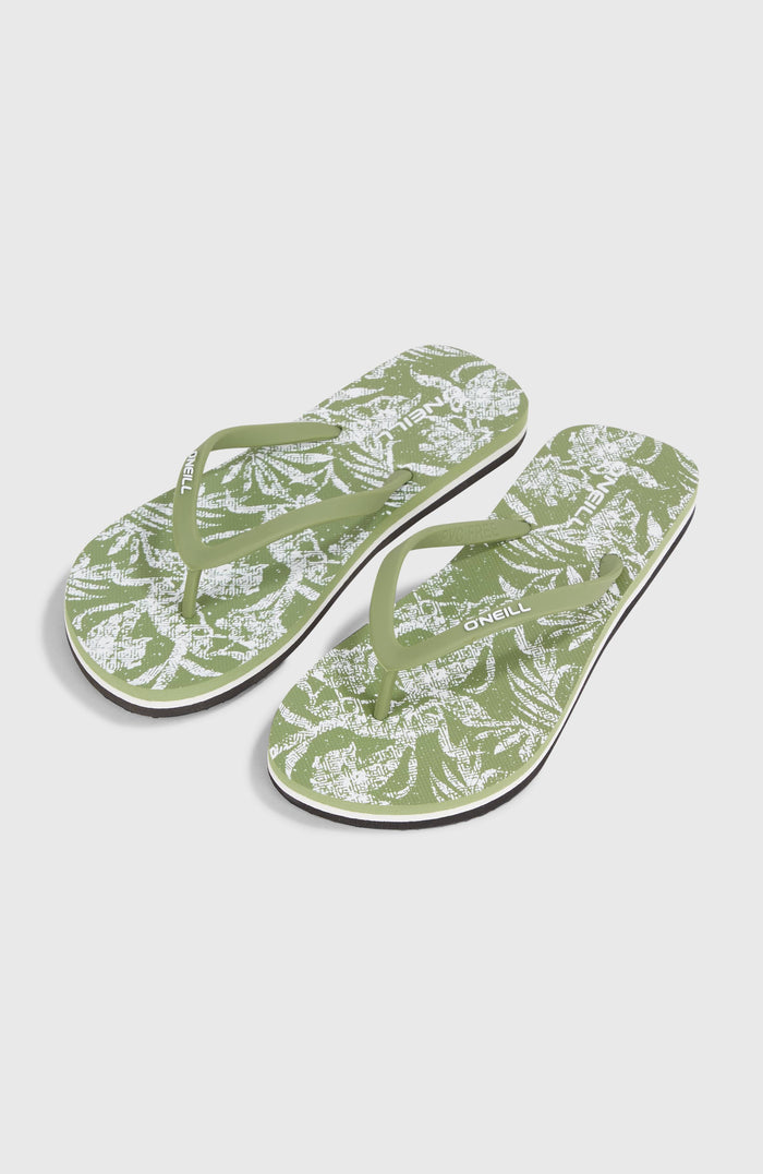 Profile Graphic Sandals | Green Textured Jungle