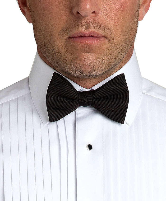 PT110001 | Black Faille Pre-tied Bow