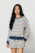 Raglan Crewneck - Butter Stripe