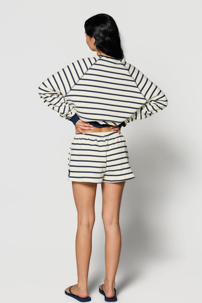 Raglan Crewneck - Butter Stripe