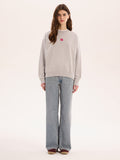 Raspberry Sweatshirt in Grey Marl