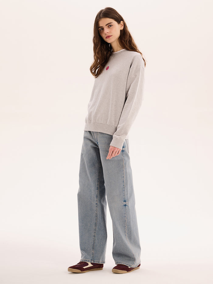 Raspberry Sweatshirt in Grey Marl