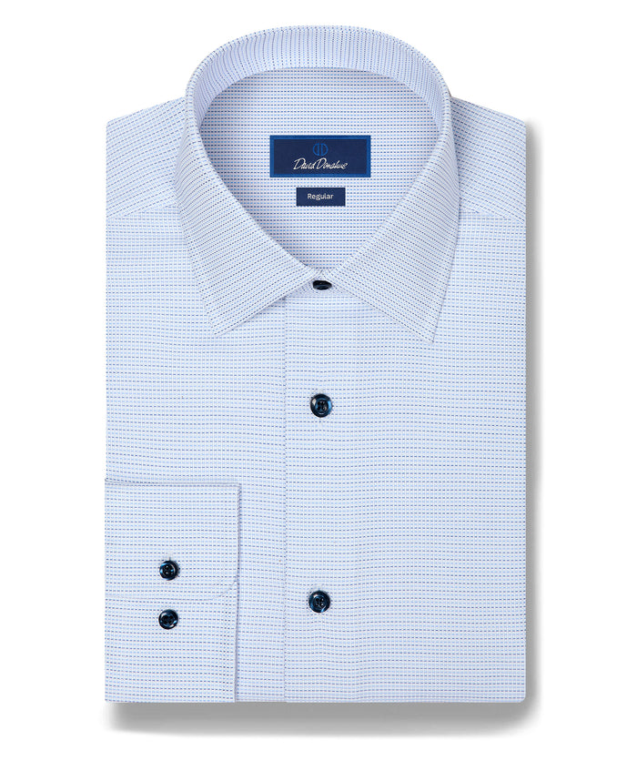 RBSP12017452 | Sky & Blue Micro Dobby Dress Shirt