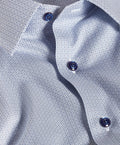 RBSP13202155 | White & Navy Micro Geometric Print Dress Shirt