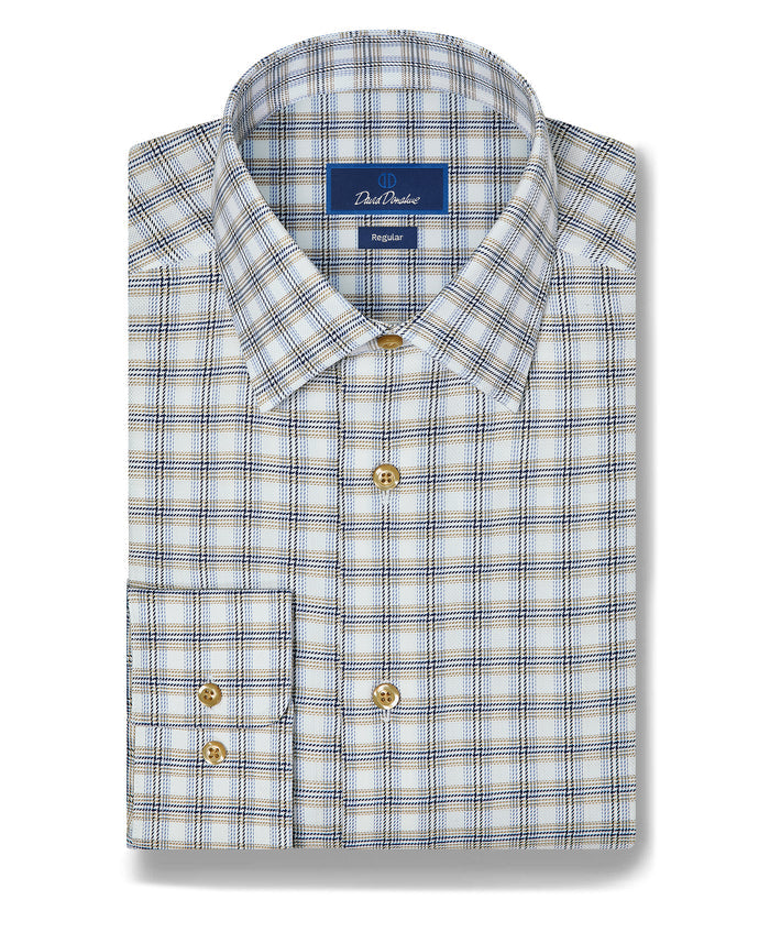 RBSP13808296 | Dune & Blue Dobby Check Dress Shirt
